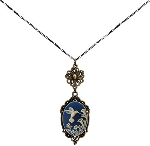 Yspace Lucky Clover Cameo Necklace Best Friend Heart Charms Jewelry 2 Chain Deluxe Gift
